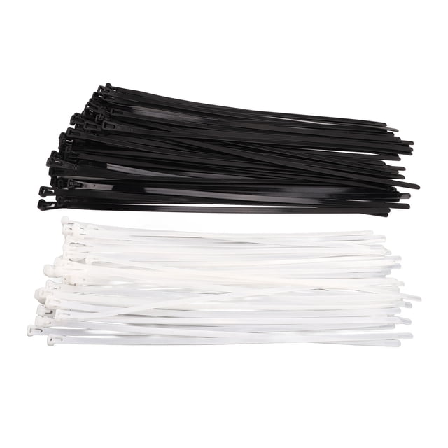 Bridas de nailon ajustables reutilizables con cremallera para cables, 100 Uds., para exteriores, hogar, taller, oficina