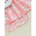 thumbnail image 7 of aturustex Toddler Baby Girl Easter Romper Dress 0 3M 6M 9M 12M 18M Infant Short Sleeve Bodysuits Dress Crew Neck Jumpsuits Dress Bunny Print Romper win Loose Cute Casual Daily Summer Outfits, 7 of 7