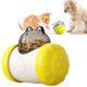 thumbnail image 1 of Vaso de juguete para perros y gatos, oso oscilante, comida faltante, alimentación con bolas, suministros para mascotas, color amarillo, 1 of 5