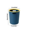 thumbnail image 2 of Harlier Small Trash Can Plastic Wastebasket, 1.5 Gallon Round Garbage Container Bin with Handles for Bathroom, Bedroom, Kitchen, College Dorm, Office, Craft Room - Blue, 2 of 6