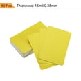 thumbnail image 3 of Uxcell Blank Cards for ID Badge Printer, Graphics Quality Yellow Plastic 50 Pack, 3 of 5