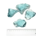 thumbnail image 2 of Uxcell Fire Glass for Fire Pit, 1.97"-3.15" High Luster Reflective Glass Rocks, Turquoise, 2 of 5