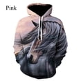 thumbnail image 3 of Sudadera con capucha con estampado 3D de animales y caballos de colores para hombre y mujer, sudadera informal holgada de gran tamaño para hombre, sudaderas para hombres, 3 of 5