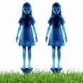thumbnail image 5 of 2-Pack Halloween Ghost Girl Garden Stake Lights, Gothic Glowing Blue Floating Phantom Yard Figurine Craft, Spooky Glow Landscape Path Lamp for Theme Party Display Outdoor, 5 of 8