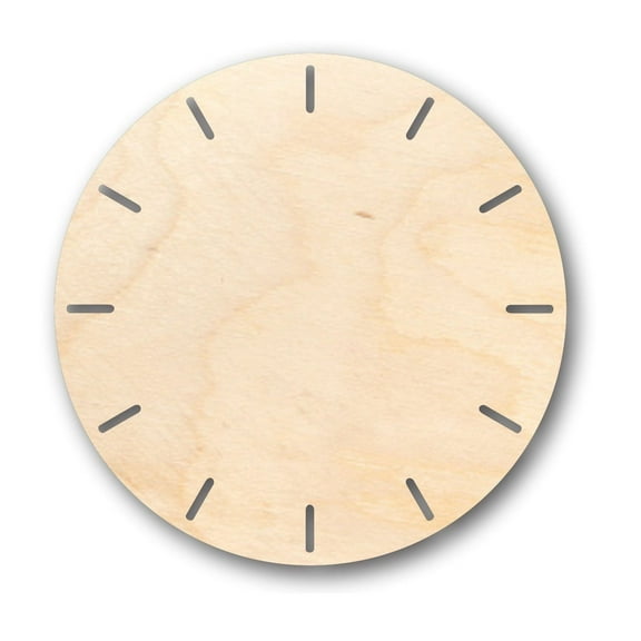 Unfinished Wood Simple Clock Shape - Craft - up to 46" DIY 20" / 1/8"