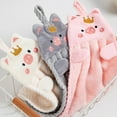 thumbnail image 4 of Visland Pig Kitchen Towels - Hanging Hand Towel,Soft Coral Fleece Hand Towels or Dishcloths with Hanging Loop, Absorbent Hand Towel for Bathroom Kitchen Decoration, 4 of 8
