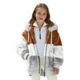 thumbnail image 3 of Posijego Big Boys Girls Fleece Coat Zip up Long Sleeve Hooded Warm Fuzzy Outerwear Jackets with Pockets, 3 of 6