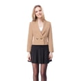 thumbnail image 1 of Saco corto cruzado doble botón Beige, 1 of 3