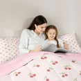 thumbnail image 5 of Homewish Red Cherry Girl 3-Piece Full Size Comforter Sets,Dreamy Princess Bedding Comforter Set,Kawaii Fruit Lightweight Bedding Sets,Ultra Soft Home Decor,Reversible, 5 of 8