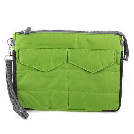 Unique Bargains Travel Portable Insert Bag Cover Pouch Handbag Organizer Green for Tablet
