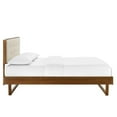 thumbnail image 4 of Modway Bridgette Full Wood Platform Bed with Angular Frame in Walnut/Beige, 4 of 13