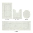 thumbnail image 2 of Better Trends Bath Rug 4 Piece Set 100% Cotton Soft Bathroom Seat Covers, Water Absorbent, Reversible for Bathroom Decor Toilet Base Contour, Lid Cover Runner Rug&nbsp; Ivory Lux Collection, 2 of 4