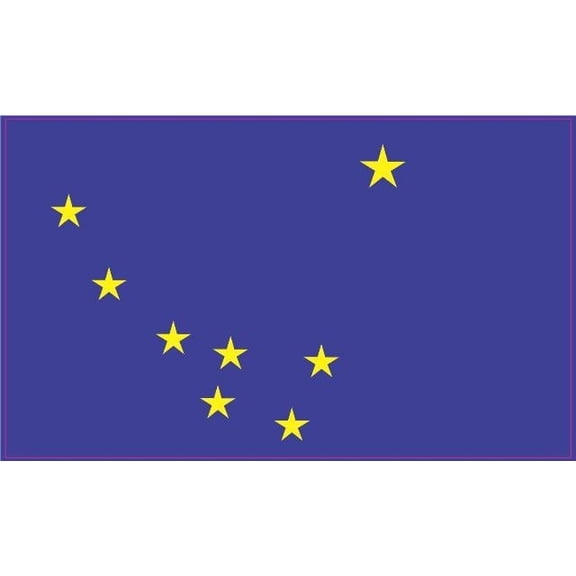 5in x 3in Alaska State Flag Sticker Vinyl Decal Car Window Stick