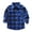 Blue, variant on Little Big Boys Girls Plaid Flannel Shirt Button Down Family Matching Outfits,Gray 12-18 Months