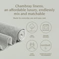 thumbnail image 2 of over&back 18x108 Woven Chambray Cotton Table Runner - Washable Table Runners for a Custom Home Decor Tablescape - Coffee Table, Dinner Table, Living Room - Grey, 2 of 10