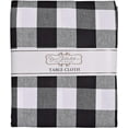 thumbnail image 4 of Yourtablecloth 100% Cotton Checkered Buffalo Plaid Tablecloth for Home, Restaurants, Cafs Be it for Everyday Dinner Picnic or Occasions Like Thanksgiving 60 x 104 Rectangle/Oblong Black and White, 4 of 5