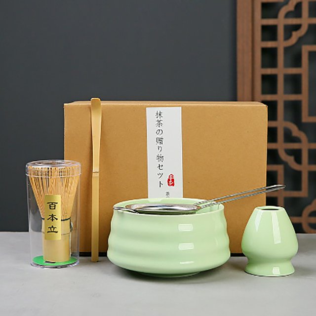 Cooking Pots and Pans Premium Matcha Tea Set With Whisk Ceramic Bowl & Holder – Matcha Making Kit For Traditional Japanese Tea – Ideal Matcha Set For Beginners And, Kitchen Cooking Utensils