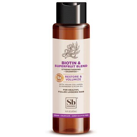 Soapbox Biotin & Superfruit Blend Strengthening Shampoo, 16 oz