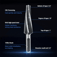 thumbnail image 4 of 10 Degree Ball Joint Tapered Reamer, Tapered Ball Joint Reamer for 1-1/2 Inch Foot Taper for Fitting Ball Joints Tie Rod, 4 of 7