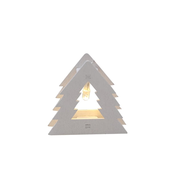 Decoraciones de Navidad Al Aire Libre Luzes de Cuerda de Copo de Nieve Led de Madera, Pequeña Casa Ahuecada con Batería para la Escena Del Supermercado, Luces Led para la Fiesta Del Dormitorio