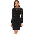 thumbnail image 1 of Vestido de mujer elegante Allegra K Negro S, 1 of 4