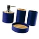 thumbnail image 5 of Juego de 4 accesorios de baño, soporte para cepillo de dientes, decoración para baño, jabón azul oscuro, 5 of 9