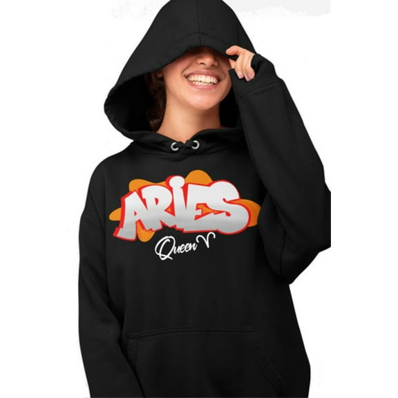 Queen Aries Zodiac Sign Unisex Pullover Hoodie