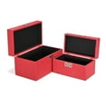 thumbnail image 6 of Set of 2 Red and Silver Raised Bubble Storage Box 12", 6 of 6