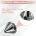 thumbnail image 2 of Uxcell 200Pcs Spike Cone Studs 0.24x0.24" Plastic with Hole for Crafts Metallic Black, 2 of 6