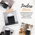 thumbnail image 6 of Autumn Alley Black Tissue Box Cover Square, Tissue Box Cover, Tissue Holders for Bathrooms, Bedroom, Kitc Shen with Embossed Pattern Tissue Holders Decorative, Rustic, Black, 6 of 7