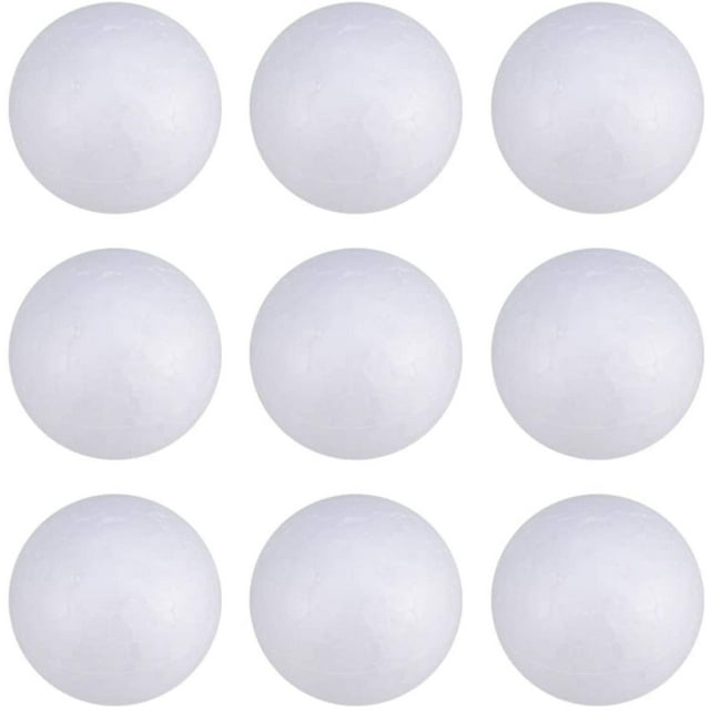 100Pcs Foam Craft Balls Smooth Styrofoam Balls Round Polystyrene Balls DIY Modeling Art Projects Christmas Decorations (Solid 2cm)
