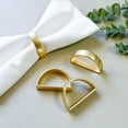 thumbnail image 5 of Cuff Brushed Gold Napkin Rings Set Of 60 Modernist Napkin Ring Holder For Wedding Banquet Metallic Adornment For Table Settings Glossy Serviette Buckles Decor, 5 of 7