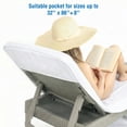 thumbnail image 2 of Cotton Paradise, Lounge Chair Towel, 100% Cotton Chaise Lounge Towel with Pocket, Oversized Pool Towel, 30*86 inches Pool Chair Towel, White, 2 of 7