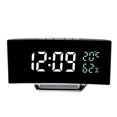 thumbnail image 4 of Led Mirror Digital-Alarm Clock Adjustable Brightness for Bedroom Office Desktop B-Green, 4 of 6