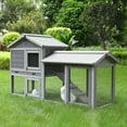 thumbnail image 1 of Fooing Chicken Coop Large Wooden Outdoor Bunny Rabbit Hutch Hen Cage with Ventilation Door, Removable Tray & Ramp Garden Backyard Pet House Chicken Nesting Box, 1 of 6