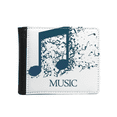 thumbnail image 1 of Flappg Bleu Musique Mim Blanc Portefeuille Sac à Main Flip Fold Simili Cuir Multifonction, 1 of 4