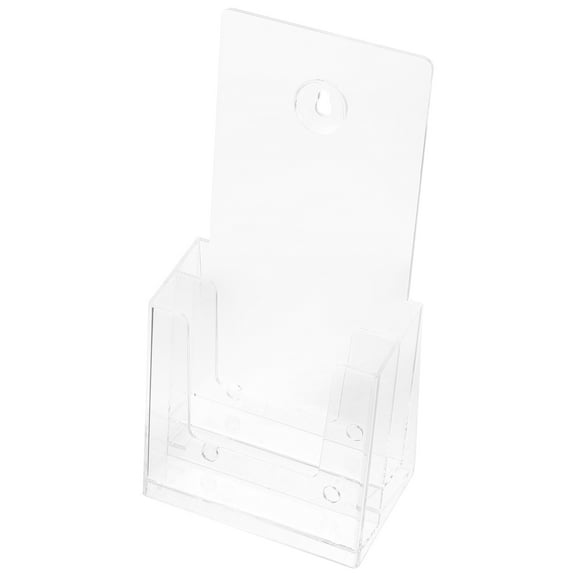 WORGEOUS Office File Holder Paper Display Stand Mount Mounted Desktop Organizer Transparent