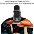 thumbnail image 4 of Square 2Pack PU Leather Mushroom Cruise Luggage Tag with Privacy Cover and Name ID Tag for Travel Handbags Backpacks Luggage Tags, 4 of 6