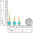 thumbnail image 3 of Gem Stone King 9.00 Ct Oval Green Turquoise 18K Yellow Gold Plated Silver Pendant and Earrings Jewelry Set, 3 of 3