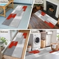 thumbnail image 5 of 2'x6' Rug Runners for Hallways Kitchen, Red Grey Non Slip Entryway Beside Floor Carpet Runner, Abstract Geometric Color Block Oil Painting Washable Laundry Room Bedroom Throw Rugs Mat for Family Pet, 5 of 8