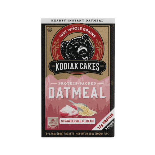 Kodiak Cakes Protein Packed Instant Oatmeal, Strawberries & Cream, 6