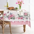 thumbnail image 3 of Oval Spring Summer Tablecloth 60 x 84 inches, Spring Floral Watercolor Table Cloth, Waterproof Wrinkle Resistant Tablecloth, Spring Summer Decoration for Holiday Kitchen Dining Room, 3 of 6