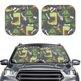 thumbnail image 2 of Haiem Cartoon Dinosaurs.Cute Dinosaurs Car Windshield Sun Shade (2 Pieces) Foldable Windshield Sun Shade Car Accessories for Truck SUV Pickup-Small, 2 of 7