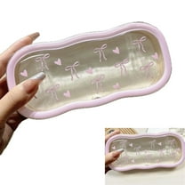 Tutuviw Glasses Case Hard Shell,Pocket Size Glasses Case,Glasses Holder,Hard Eyeglasses Case,Portable Sunglass Protector Case Fit Most Eye Glasses and Sunglasses (Clear)