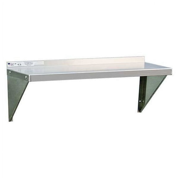 New Age Industrial Aluminum Wall Shelf, 12"D x 48"W x 13-1/4"H, Silver 1126