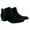 Black, variant on Women's Bessie Cuban Heel Side Zip Ankle Boot (Cedar, 8.5)