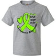 thumbnail image 3 of Inktastic Love, Care, Cure Lymphoma Awareness Lime Green Ribbon Hearts Youth T-Shirt, 3 of 5
