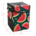 thumbnail image 5 of Watermelon Car Garbage Can - Foldable, with Lid, Leak-proof, Hanging Storage Bag - Trash Can for Car, Car Trash Bin, 5 of 6