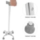 thumbnail image 2 of Bastón cuádruple ajustable para personas mayores Bastón de cuatro puntas para personas mayores Ayuda ligera para caminar para hombres y mujeres Muletas médicas para estabilidad y equilibrio, 2 of 8