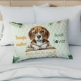 thumbnail image 4 of Beagle Mother Book Lover Living That Dog Mom Life Happy Mother's Day Quilt Pillowcase Beagles Dog Lover Gifts Idea Throw Pillow Cover Bed Home Decor - 03004, 4 of 5